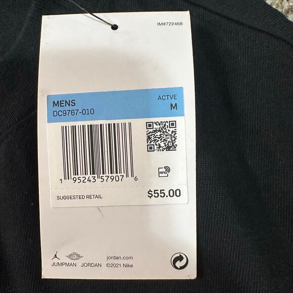 AIR JORDAN Men's 23 Engineered Long-Sleeve Tee Size M in Black - Picture 7 of 11